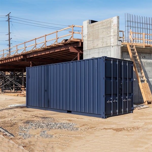construction site storage containers can be delivered by crane, tilt-bed truck, or other suitable methods depending on the site's accessibility